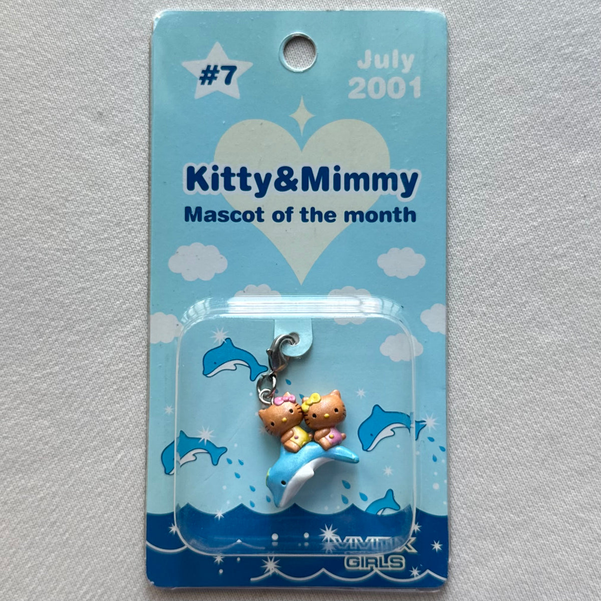 Hello Kitty & Mimmy Suntanned Dolphin Vivitix Girls July 2001 Vintage Charm Box