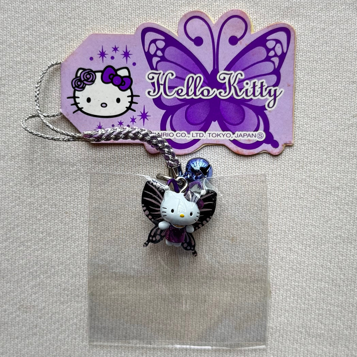 Hello Kitty Midnight Butterfly 2006 Vintage Gotochi Charm Strap