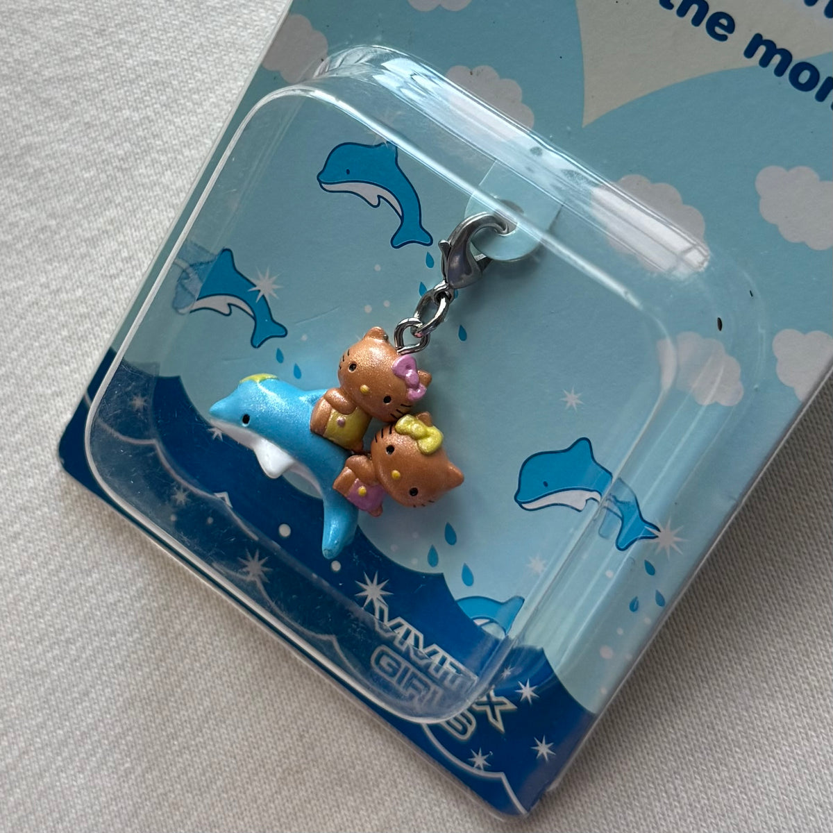 Hello Kitty & Mimmy Suntanned Dolphin Vivitix Girls July 2001 Vintage Charm Box